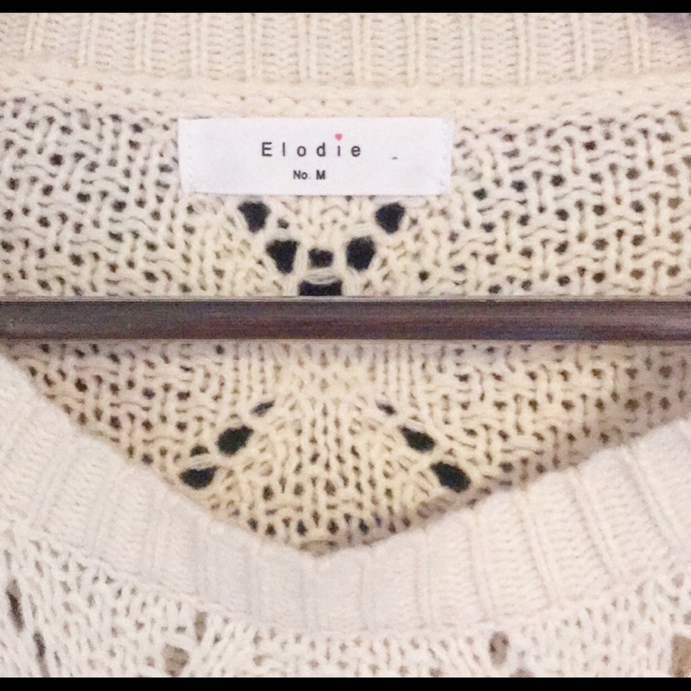 Elodie Light Pink Crop Sweater - Picture 2 of 4